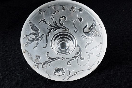 オールドバカラ　鳥唐草文　蓋付コンポート