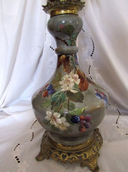 441	バカラ　崇高なセラミックオイルランプ　モンティニー＝シュル＝ロワン