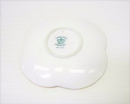 109	コールポート　アンティーク　金・青・緑のポセリンデミタスカップ＆ソーサーセット　T6159