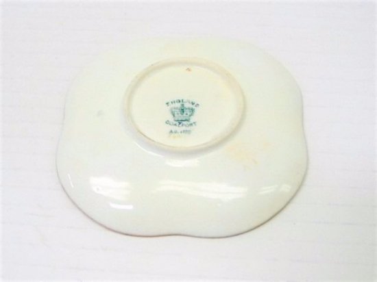 110	コールポート　アンティーク　ハンドペイントゴールド　ポセリンデミタスカップ＆ソーサーセット