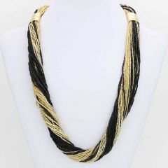 イタリア製 ベネチアングラス（ヴェネチア、ムラノガラス）シードビーズネックレス＆ブレスレット