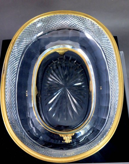 445	バカラ　オルモルブロンズ　カットクリスタルセンターピース　1915年