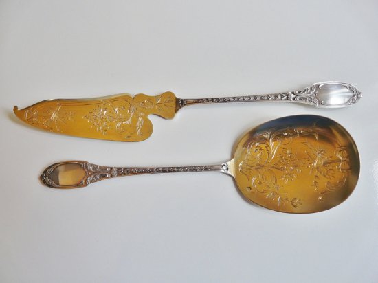 260	SILVER GILT　スターリングシルバー　アイスサーバー　ミナーブ・ナポレオン III