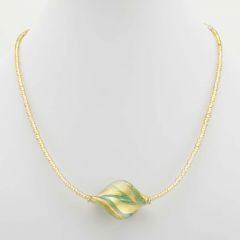 ベネチアングラス(ムラーノガラス)　ネックレス　ロイヤル　スパイラル　ネックレス