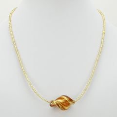 ベネチアングラス(ムラーノガラス)　ネックレス　ロイヤル　スパイラル　ネックレス