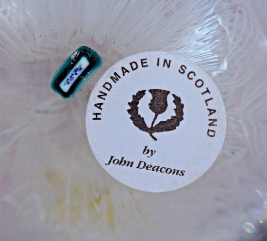 611	ベネチアングラス　ジョン・ディーコン　ラティチーノガラスペーパーウェイト　３匹の蝶