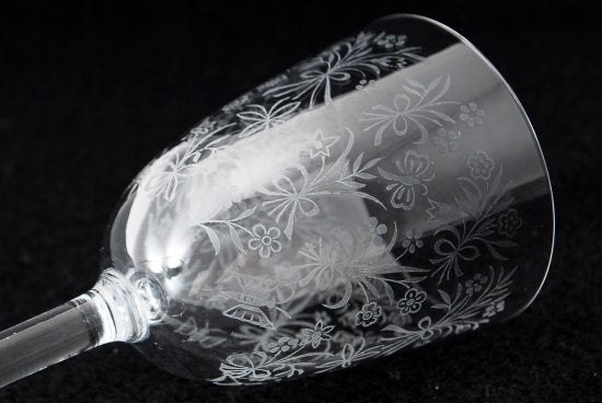 451 オールド・バカラ Baccarat ・蝶とタンポポ　グラス