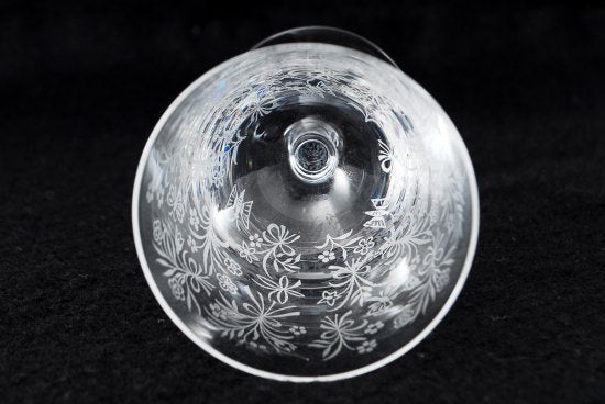 451 オールド・バカラ Baccarat ・蝶とタンポポ　グラス
