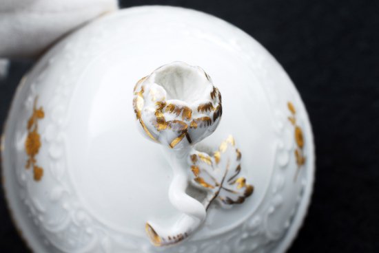 264 MEISSEN　マイセン ゴツコウスキー 金色の花 6名総21点