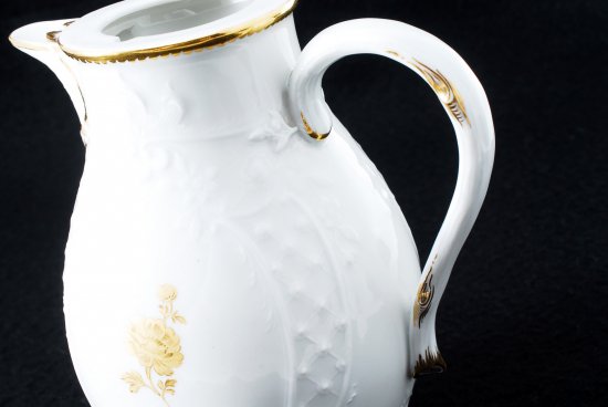 264 MEISSEN　マイセン ゴツコウスキー 金色の花 6名総21点