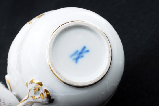 264 MEISSEN　マイセン ゴツコウスキー 金色の花 6名総21点