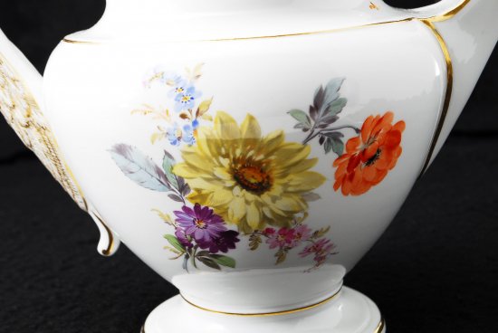 265 マイセン Meissen スワンハンドル ５つ花　ティーポット
