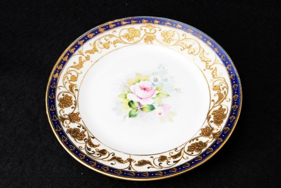 214 オールドノリタケ 金盛薔薇図紋　キャビネットトリオ