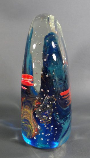 621	ムラノガラス　バルビーニ作　アートガラスペーパーウェイト　アクアリウムフィッシュ　Cenedese Barbin