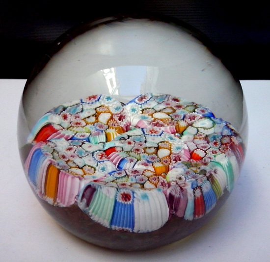 618	ムラノ　ミレフィオーリ　アートガラスペーパーウェイト