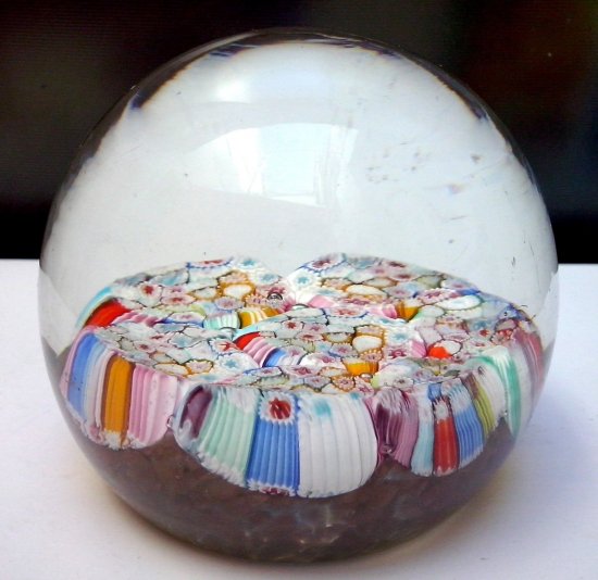 618	ムラノ　ミレフィオーリ　アートガラスペーパーウェイト