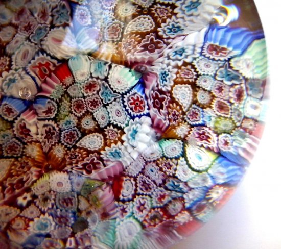 618	ムラノ　ミレフィオーリ　アートガラスペーパーウェイト