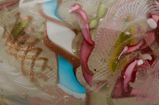 617	ベネチアングラス　ムラノガラス　ガラスリボンペーパーウェイト　1935年