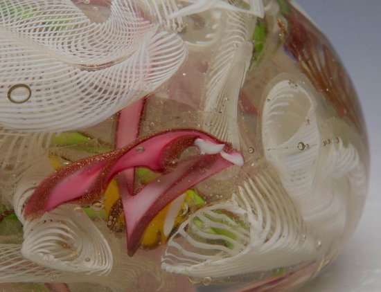 617	ベネチアングラス　ムラノガラス　ガラスリボンペーパーウェイト　1935年