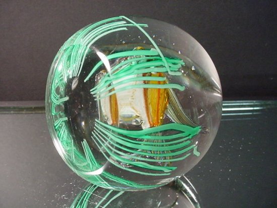 615	ムラノ　アクアリウムペーパーウェイト　フラッテリ・トッソ　イームズ期