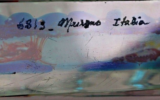 613	ムラノ　アクアリウム　アートガラスブロックペーパーウェイト　カラフルなスカルプチャー