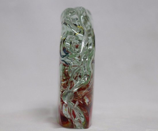 612	ムラノガラス　アクアリウム　アートガラスブロックペーパーウェイト