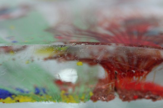 612	ムラノガラス　アクアリウム　アートガラスブロックペーパーウェイト