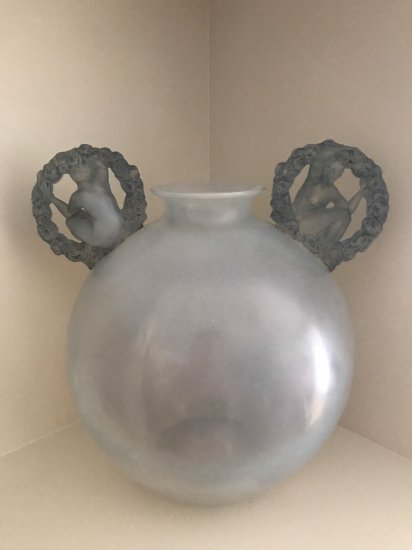 301	ルネラリック　Rene Lalique　オパールのようなロンサールガラス花瓶