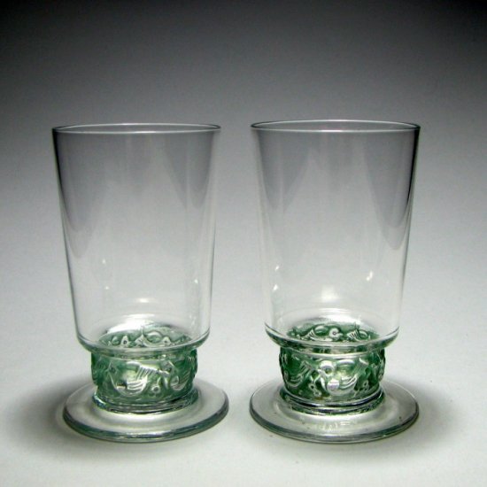 302	ルネラリック　Rene Lalique　ペアダンピエールグラス