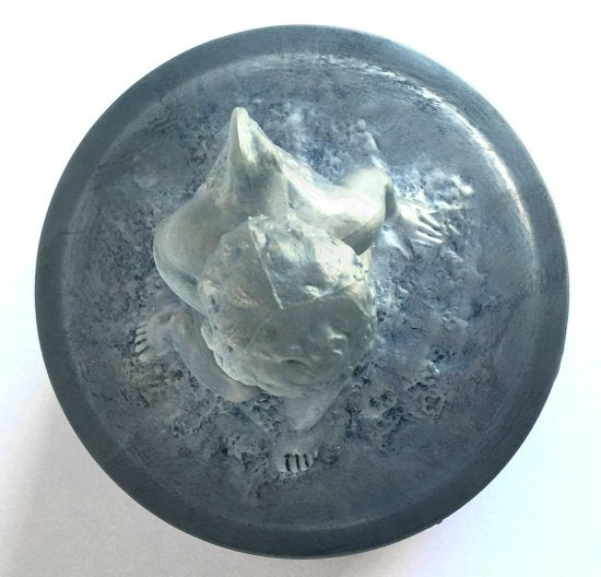 303	ルネラリック　Rene Lalique　アムール・アシス天使のボンボニエール　NO.3　ダークブルーパティナ　1919年