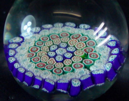 625	ムラノ　アンティーク　ミレフィオーリペーパーウェイト