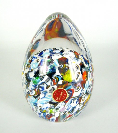 630	ムラノ　ハンドメイドミレフィオーリ　ヴェネチアンガラスペーパーウェイト