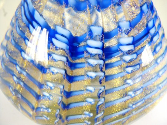 631	ムラノ　ガラスペーパーウェイト　ゴールドダスト