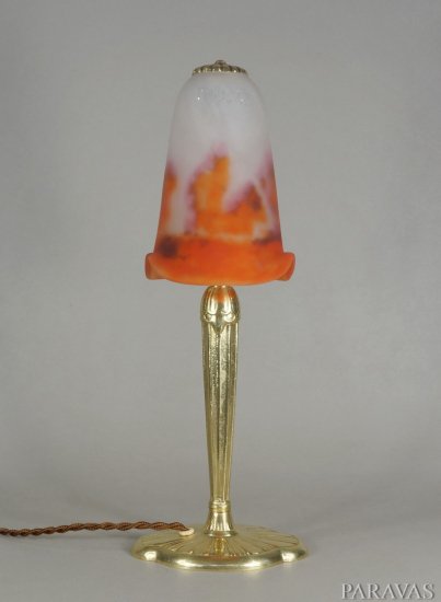 86	ミューラー兄弟　ブロンズアールデコランプ　1925年