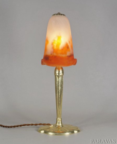 86	ミューラー兄弟　ブロンズアールデコランプ　1925年