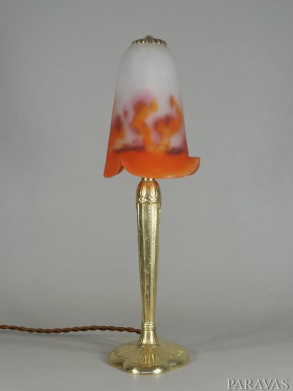 86	ミューラー兄弟　ブロンズアールデコランプ　1925年