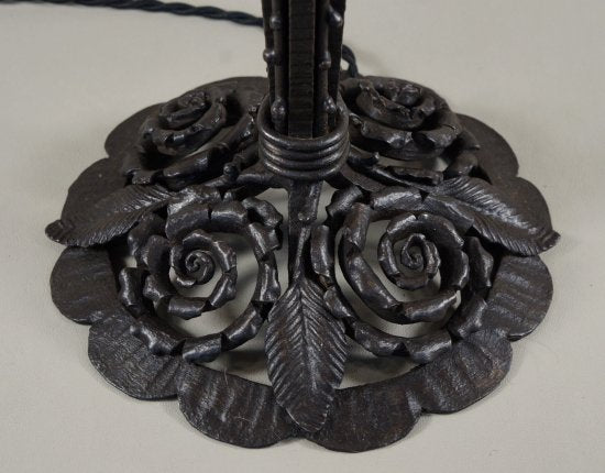 89	ミューラー兄弟　大きなアールヌーボー・アールデコランプ　1930年