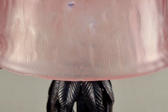 89	ミューラー兄弟　大きなアールヌーボー・アールデコランプ　1930年