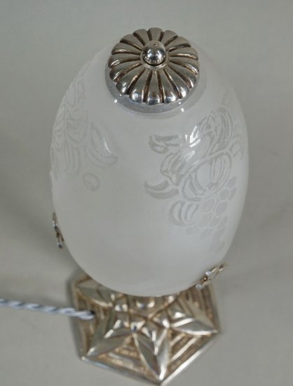 91	ミューラー兄弟＆シェピオン　ニッケルブロンズ　アールデコランプ