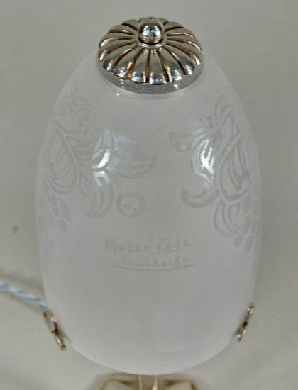 91	ミューラー兄弟＆シェピオン　ニッケルブロンズ　アールデコランプ