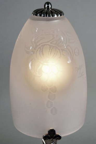 91	ミューラー兄弟＆シェピオン　ニッケルブロンズ　アールデコランプ