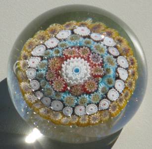 632	　ベネチアンガラス　ムラノガラス　ミルフィオリ　アートガラスペーパーウェイト　イタリアンスター