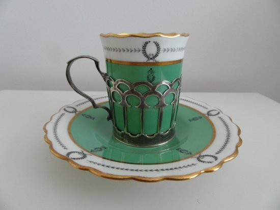 ２３０　エインズレイ　シルバーホルダーのカップ＆ソーサー