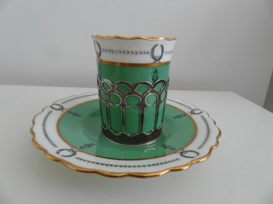 ２３０　エインズレイ　シルバーホルダーのカップ＆ソーサー