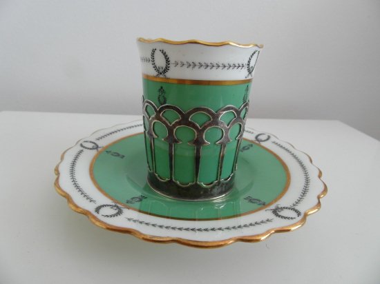 ２３０　エインズレイ　シルバーホルダーのカップ＆ソーサー