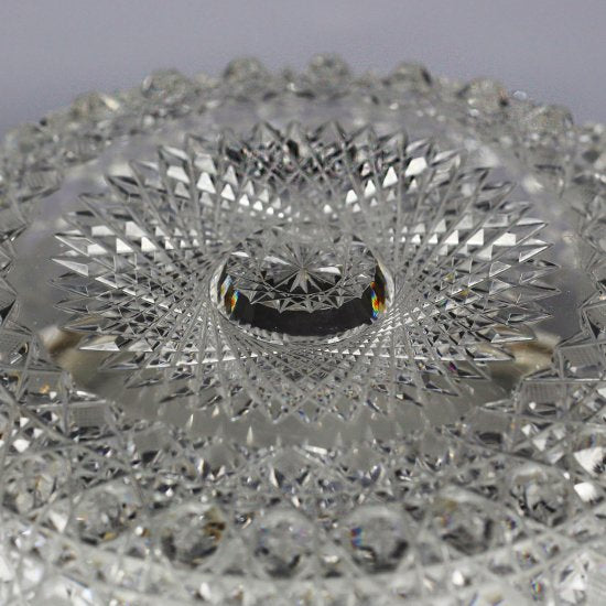 527	オールドバカラ　カットクリスタルボウル　スターリングシルバーリムバンド