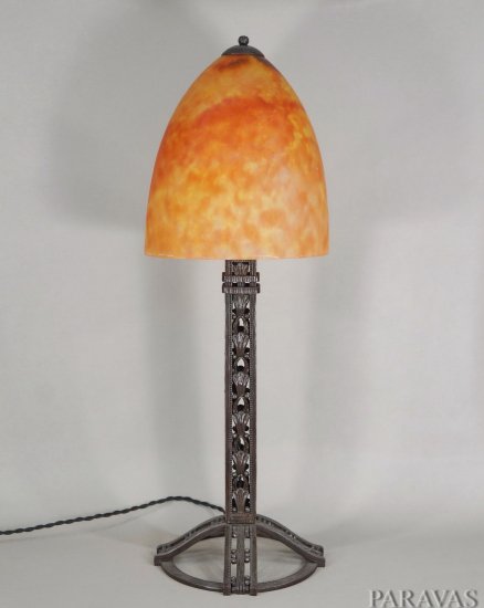 レイモンド・サビズ＆ドーム兄弟　フランス　アールデコランプ　1925年　ミューラー期