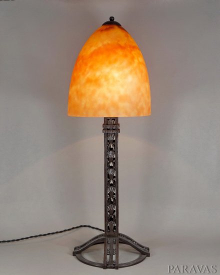 レイモンド・サビズ＆ドーム兄弟　フランス　アールデコランプ　1925年　ミューラー期