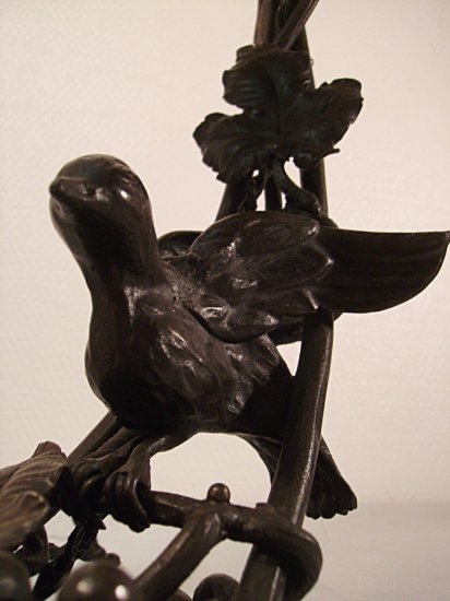 ドーム兄弟　アールデコランプ　ターコイズガラスペーストシェード