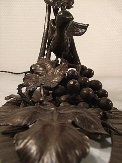 ドーム兄弟　アールデコランプ　ターコイズガラスペーストシェード